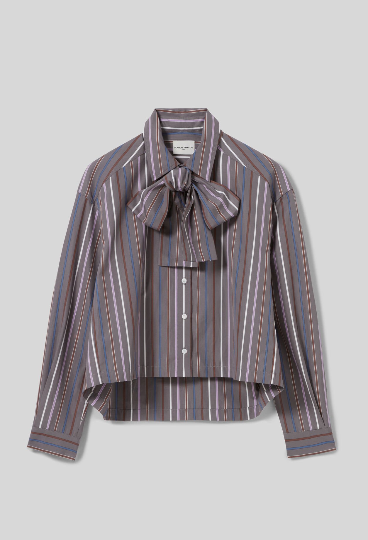 Chemise lavallière rayures