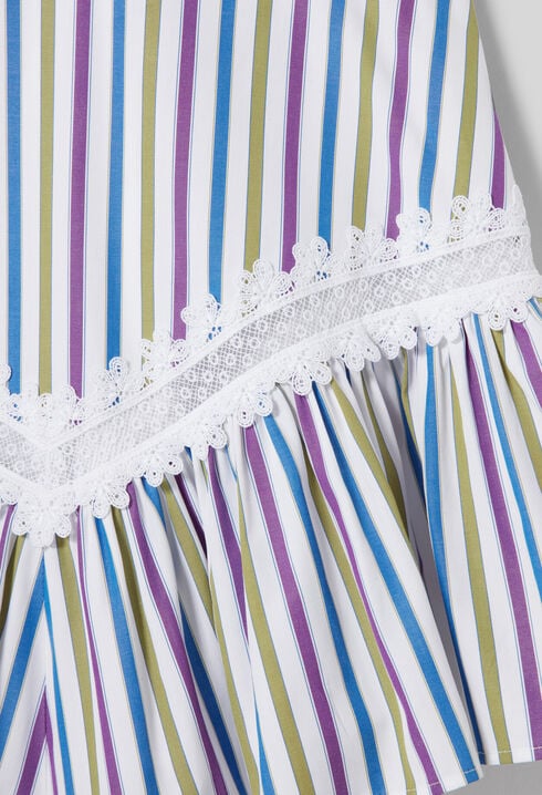 Jupe ray&eacute;e courte