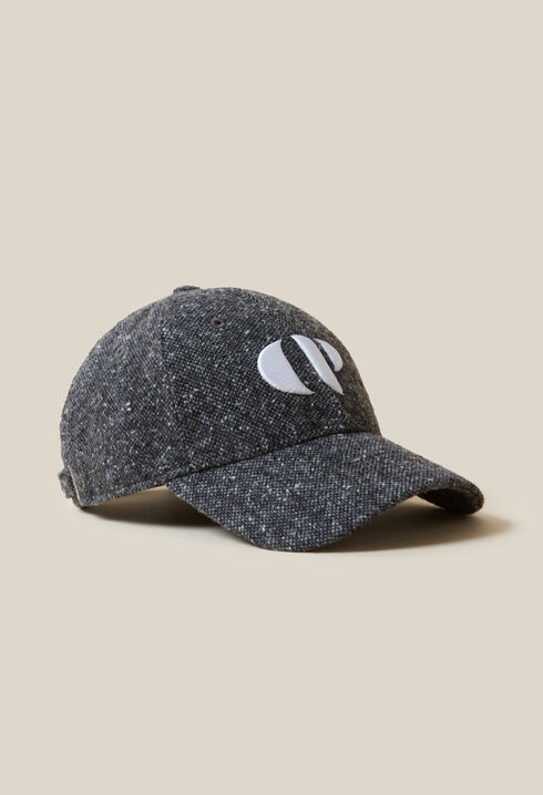 Casquette tweed broderie CP