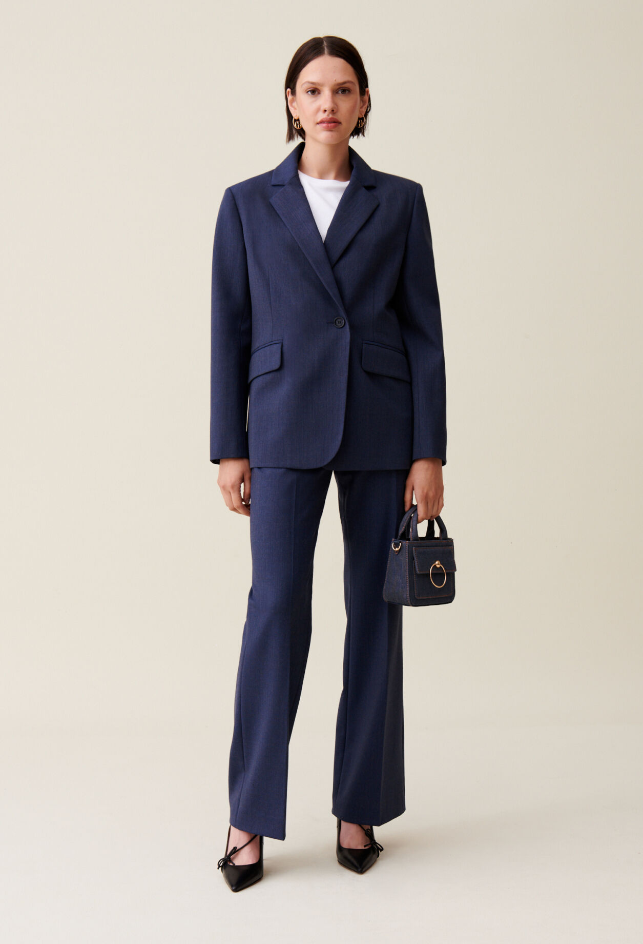 Veste tailleur croisée marine