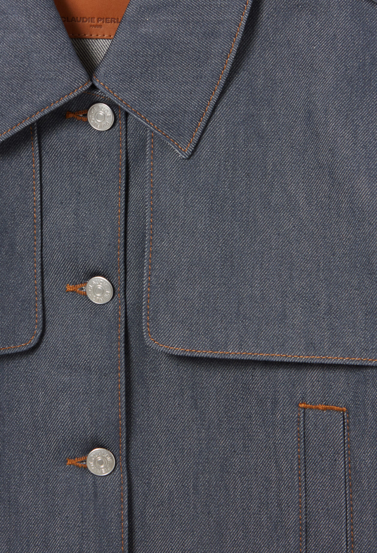 Veste denim foncé large 