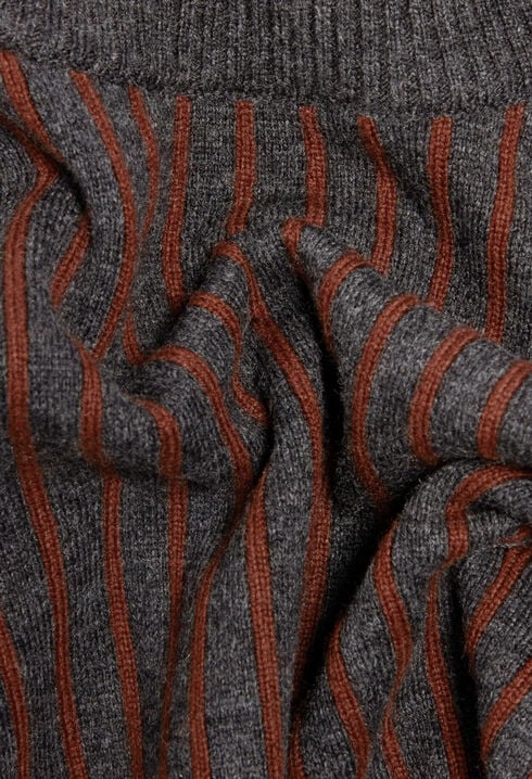 Pull sans manches maille rayée