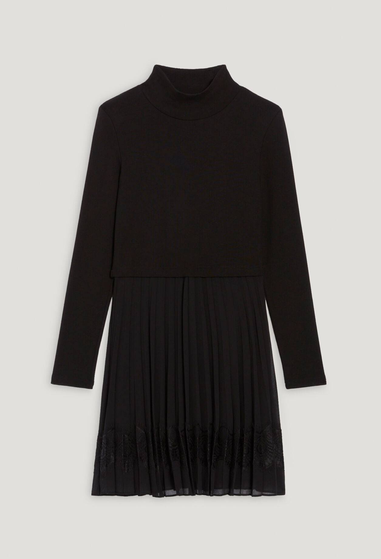 Robe Twist courte plissée noire 