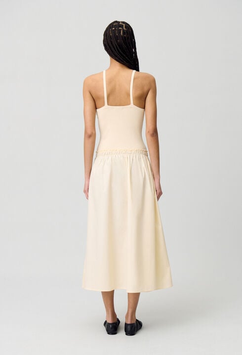 Robe mi-longue buste crochet