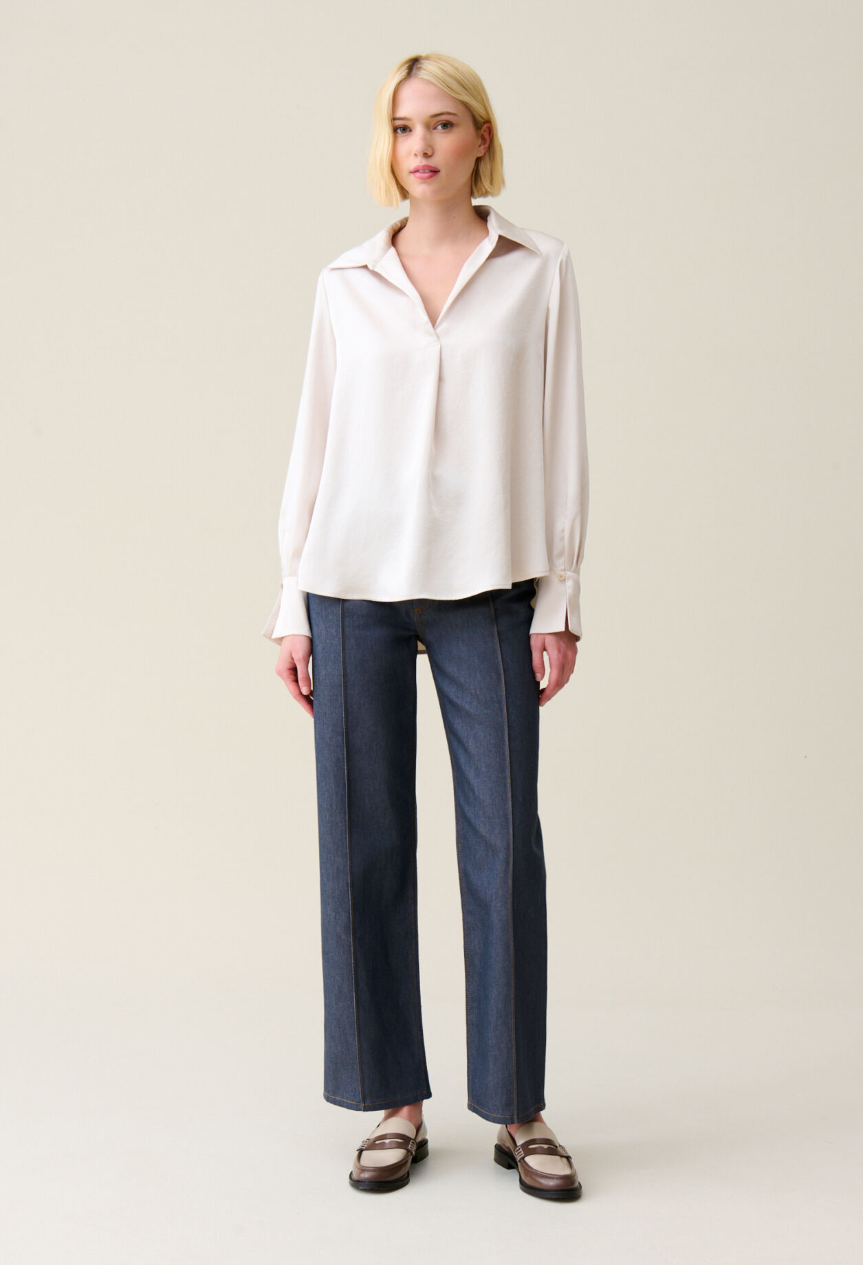 Blouse fluide plissée