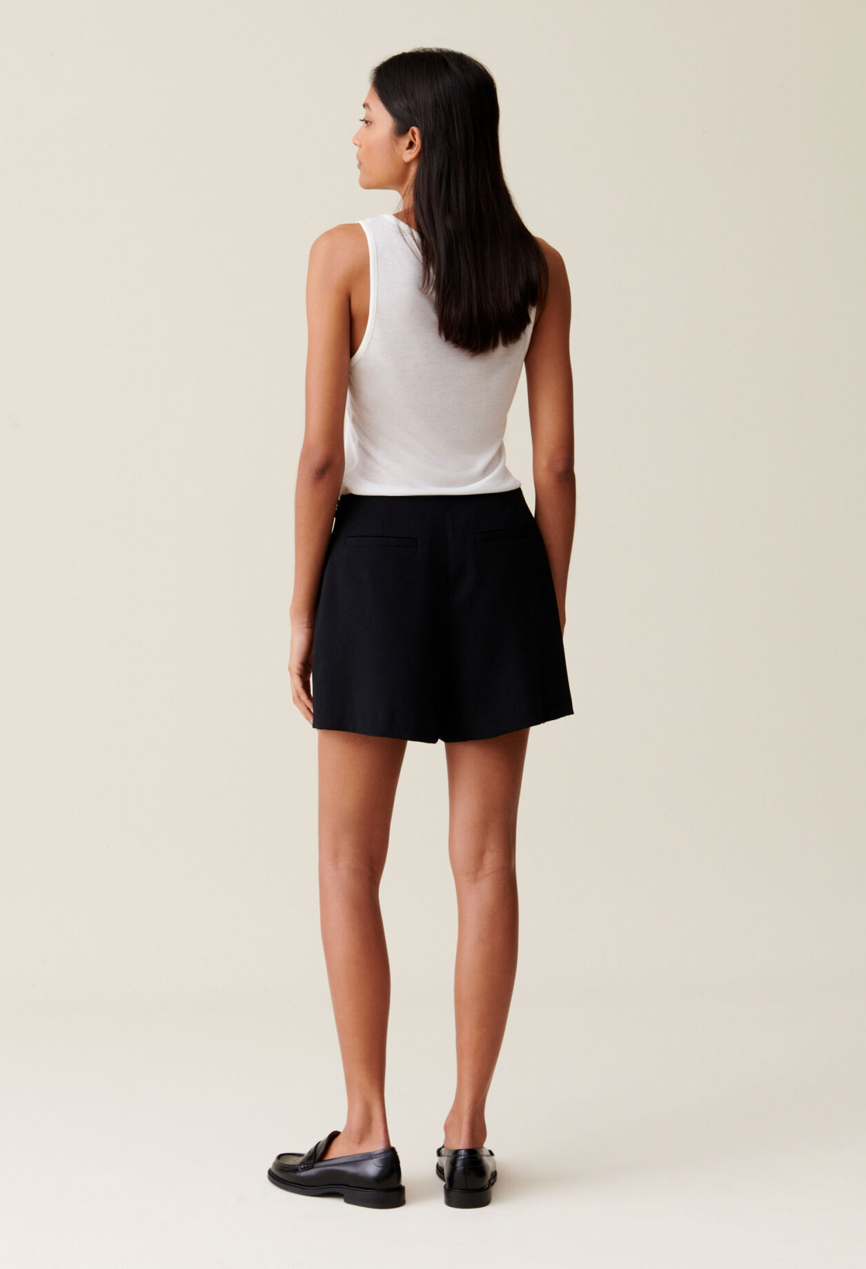 Jupe-short portefeuille boutonnée