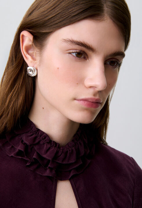 Boucles d'oreilles argent&eacute;es Claudie