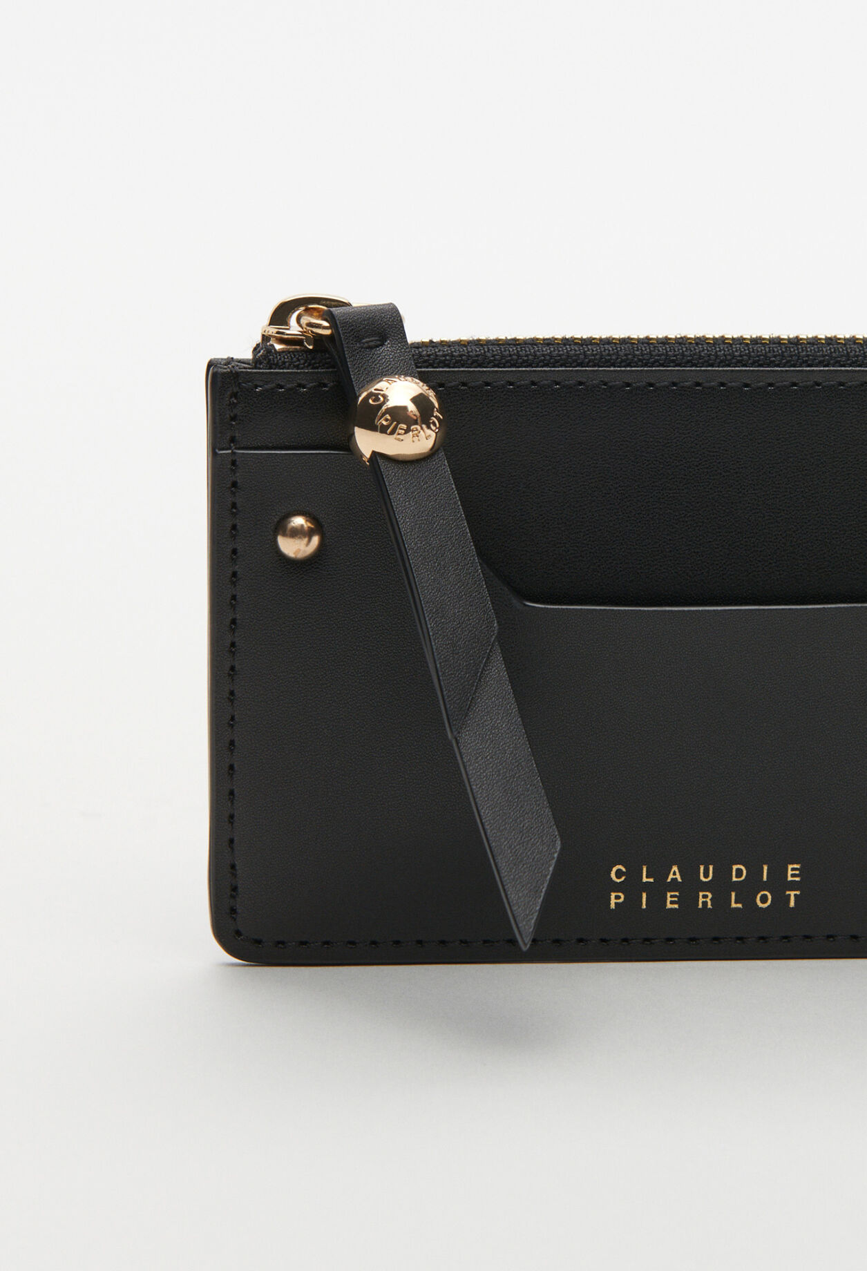 Porte-cartes zippé en cuir responsable