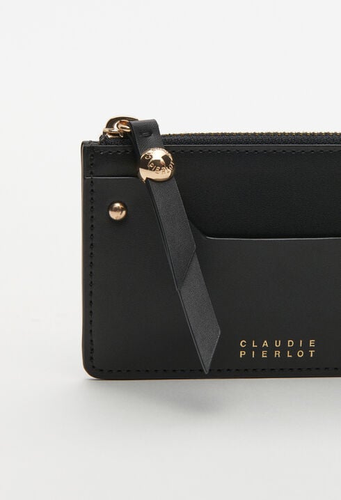 Porte-cartes zippé en cuir responsable