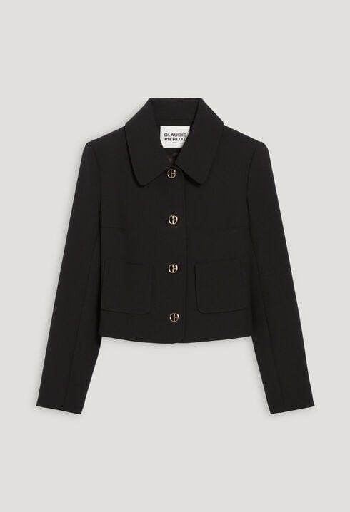 Veste tailleur courte noire