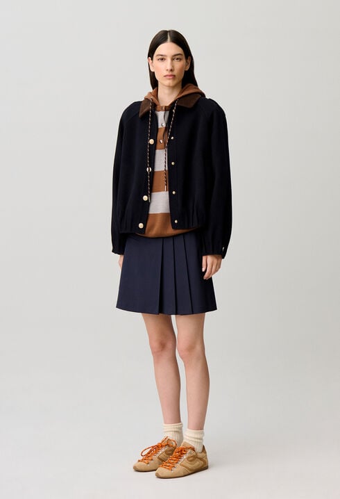 Blouson large pressions dor&eacute;es