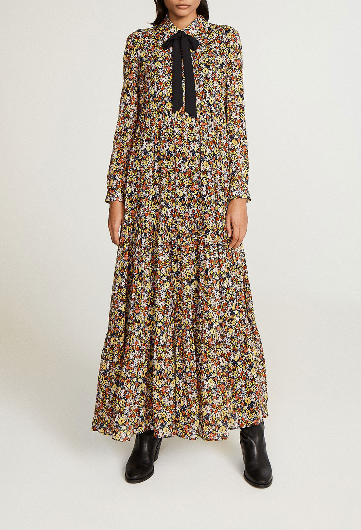 Robe longue fleurie