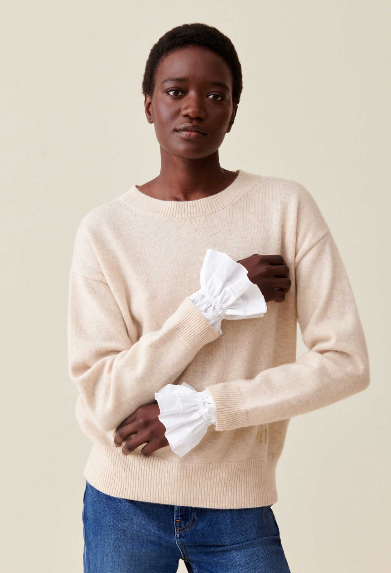 Poignets effet chemise fronces
