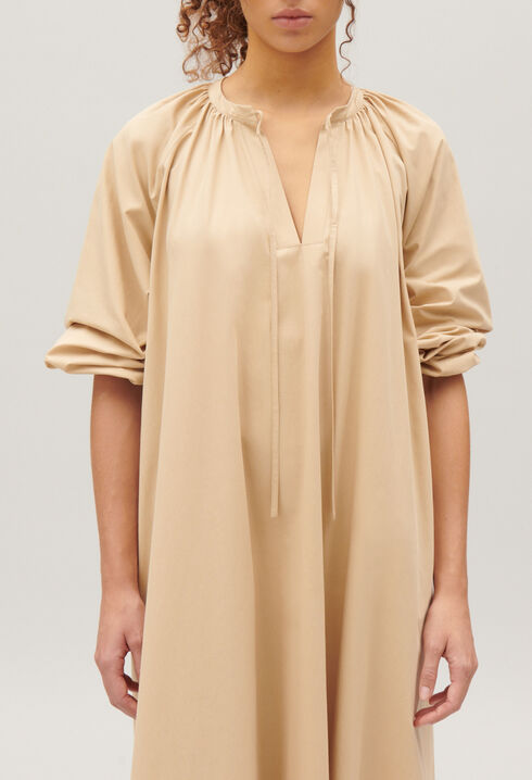 Robe longue oversize sable