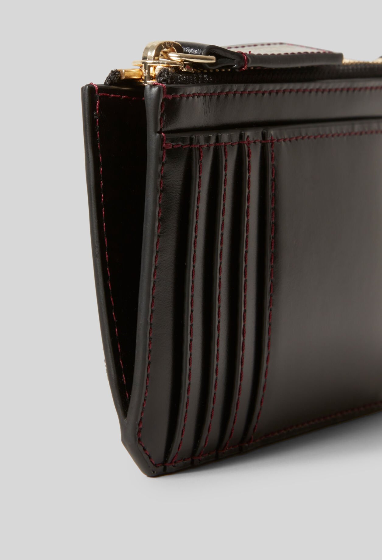Porte carte cuir coeur doré