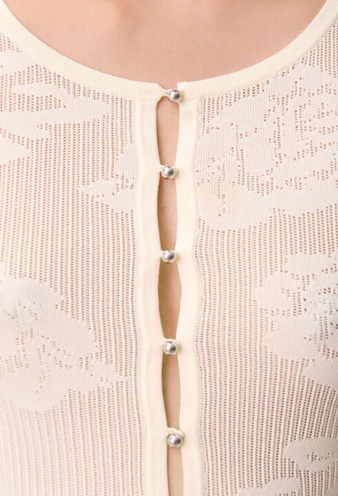 Cardigan maille fleurs