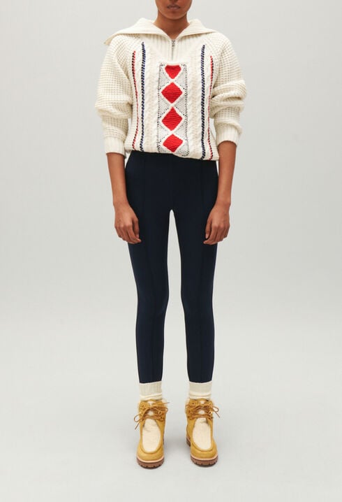 Pull camionneur maille bicolore