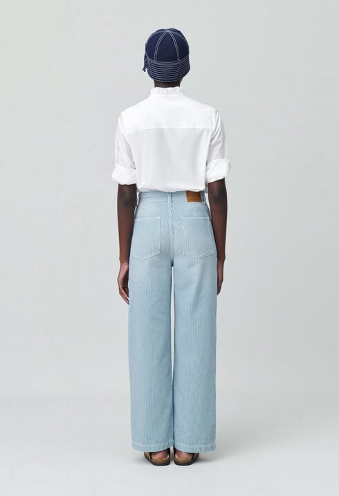 Jean large délavé