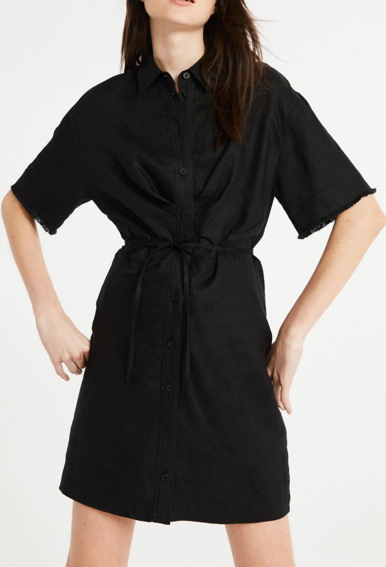 Robe courte en lin