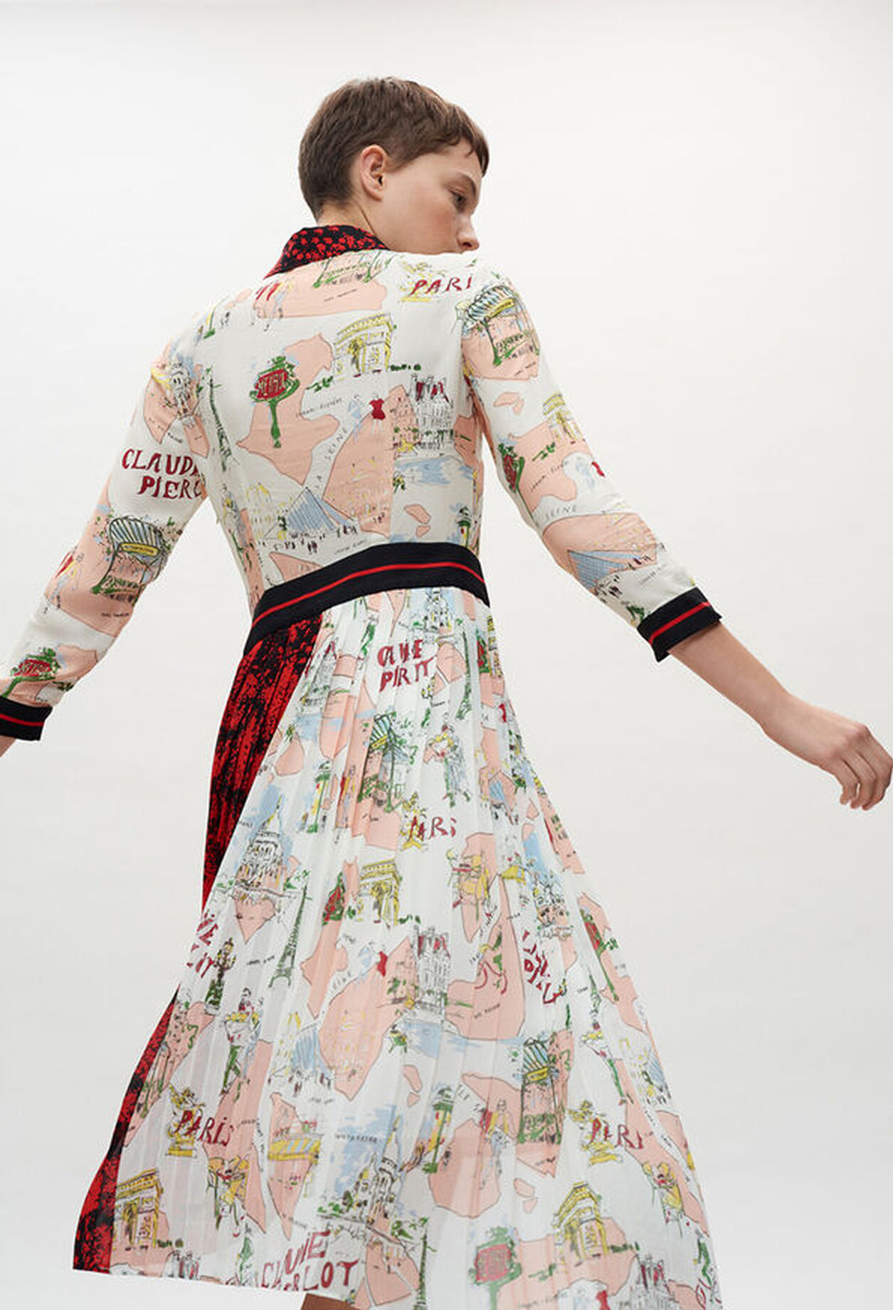 Robe mi-longue imprimée