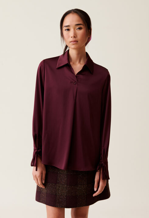 Blouse fluide col ouvert