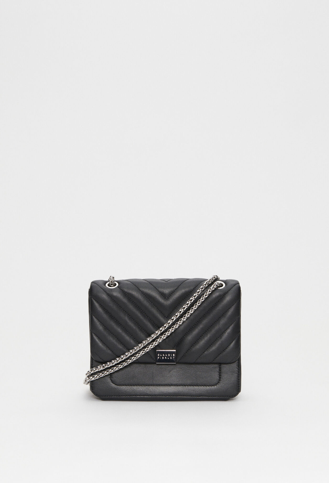 Sac Angela quilt cuir noir pour femme Claudie Pierlot