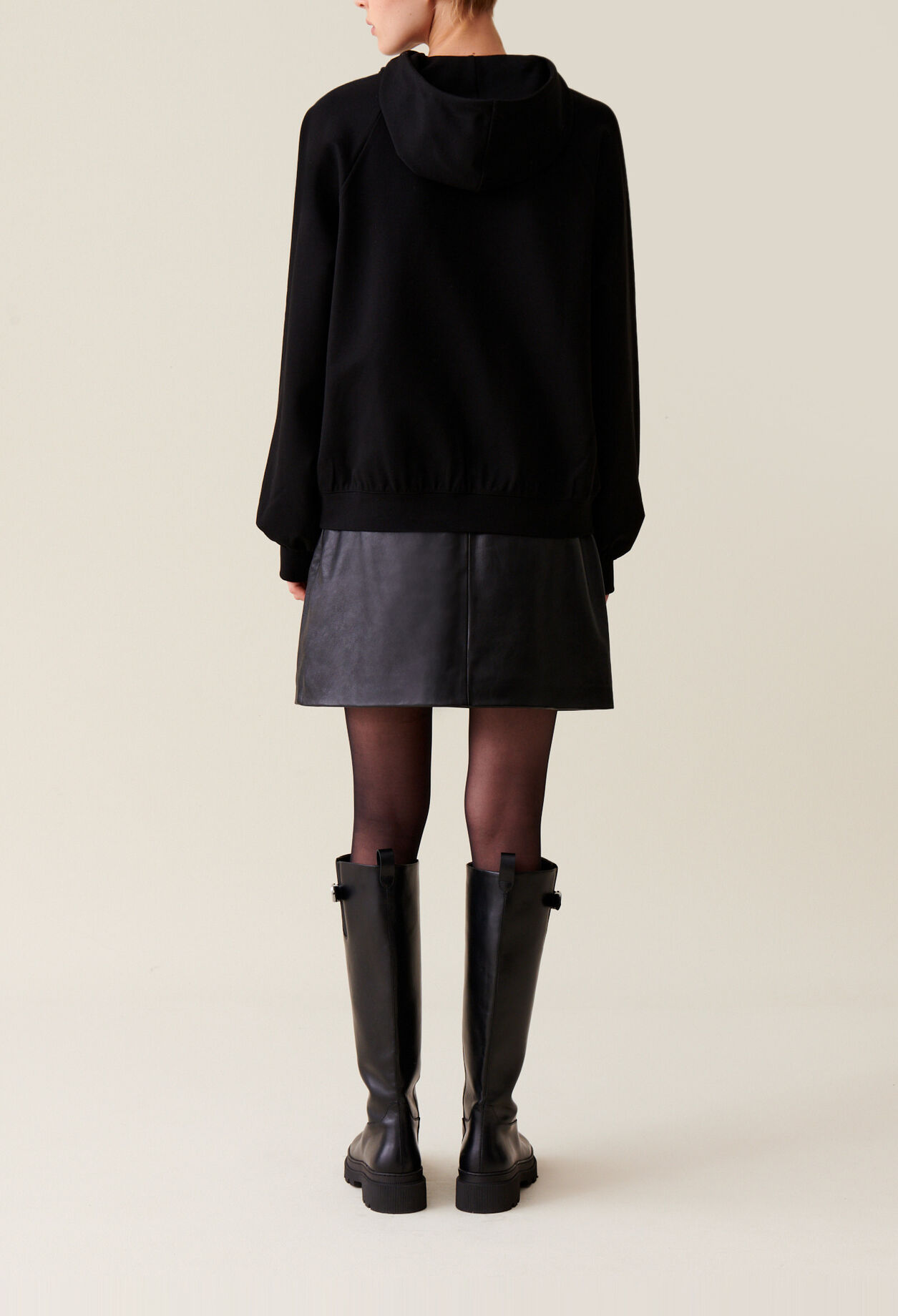 Sweatshirt capuche oversize noir