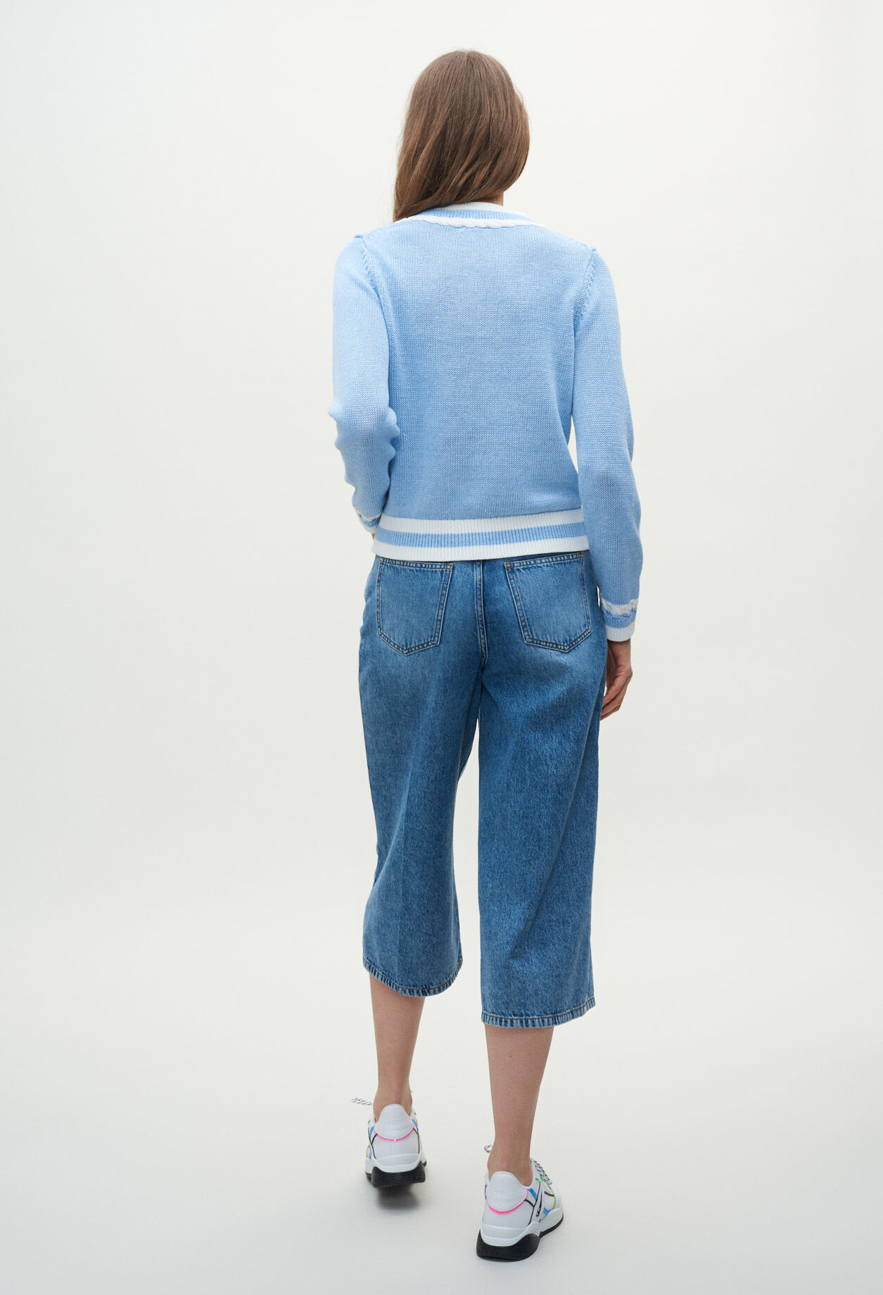 Pull en lin bleu ciel