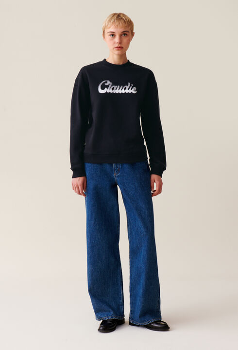 Sweatshirt ample imprimé Claudie