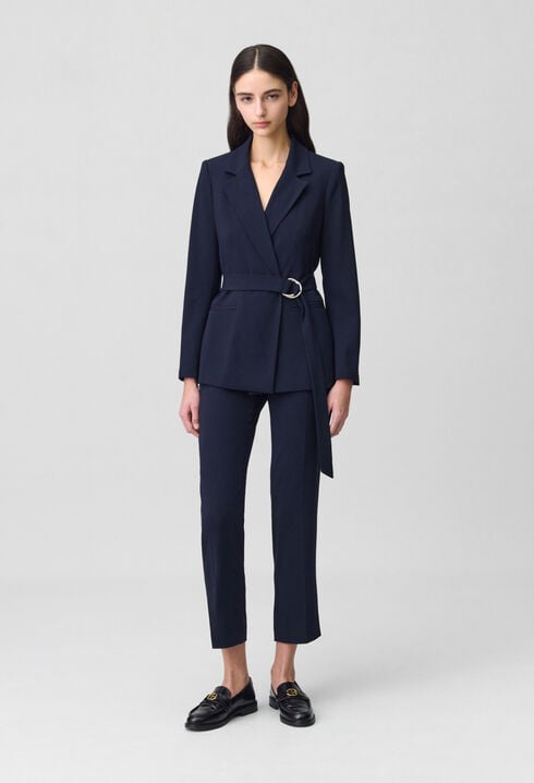 Veste tailleur ceinturée