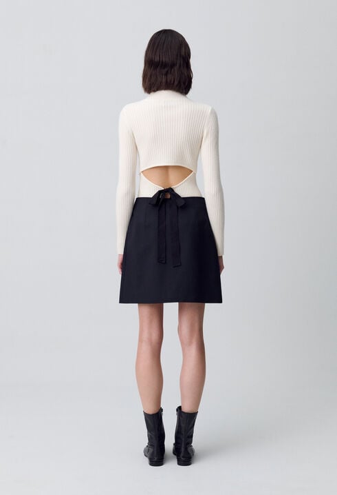 Jupe courte boutonnée