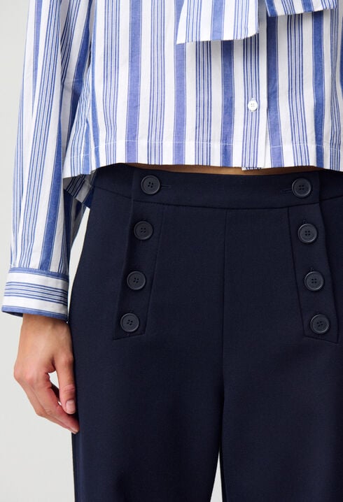 Pantalon droit à pont