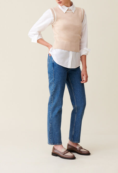 Pull maille rayures