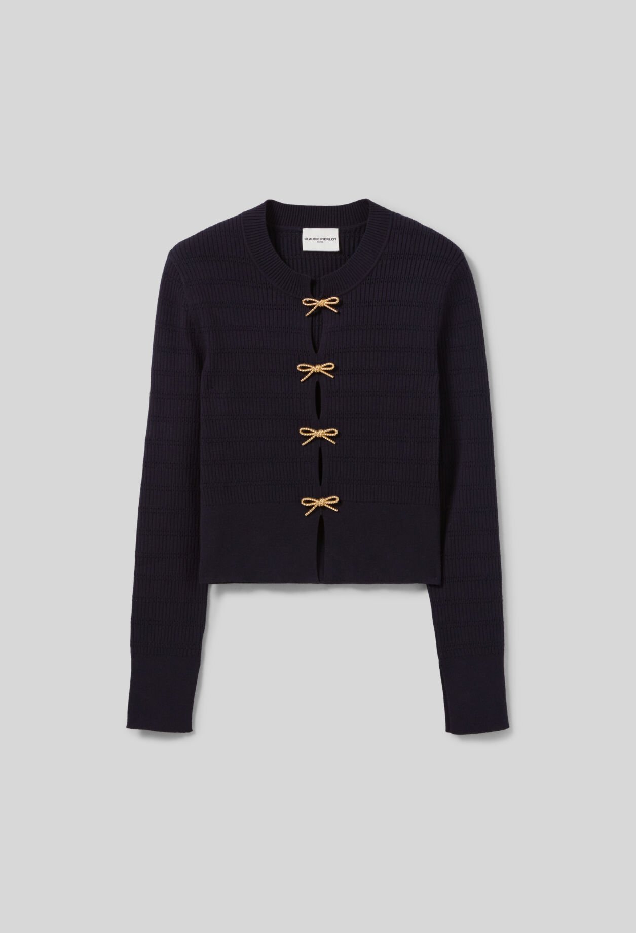 Pull maille fine noeuds