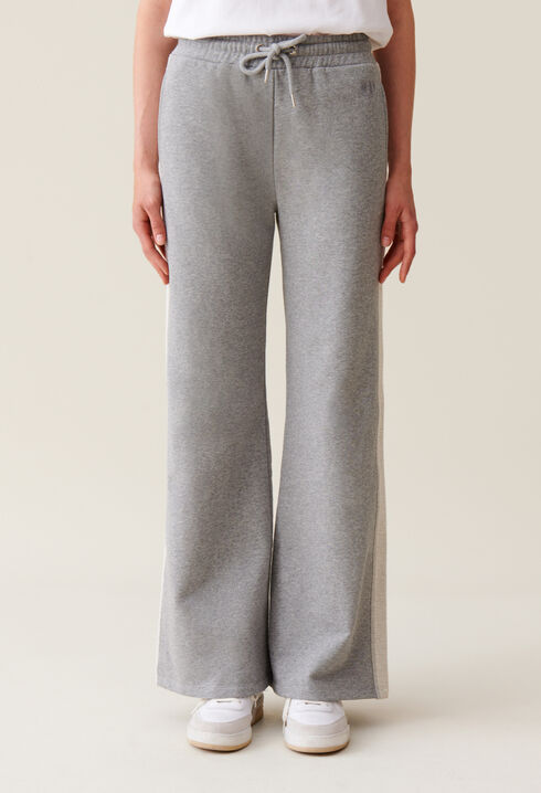 Pantalon confort contrasté gris