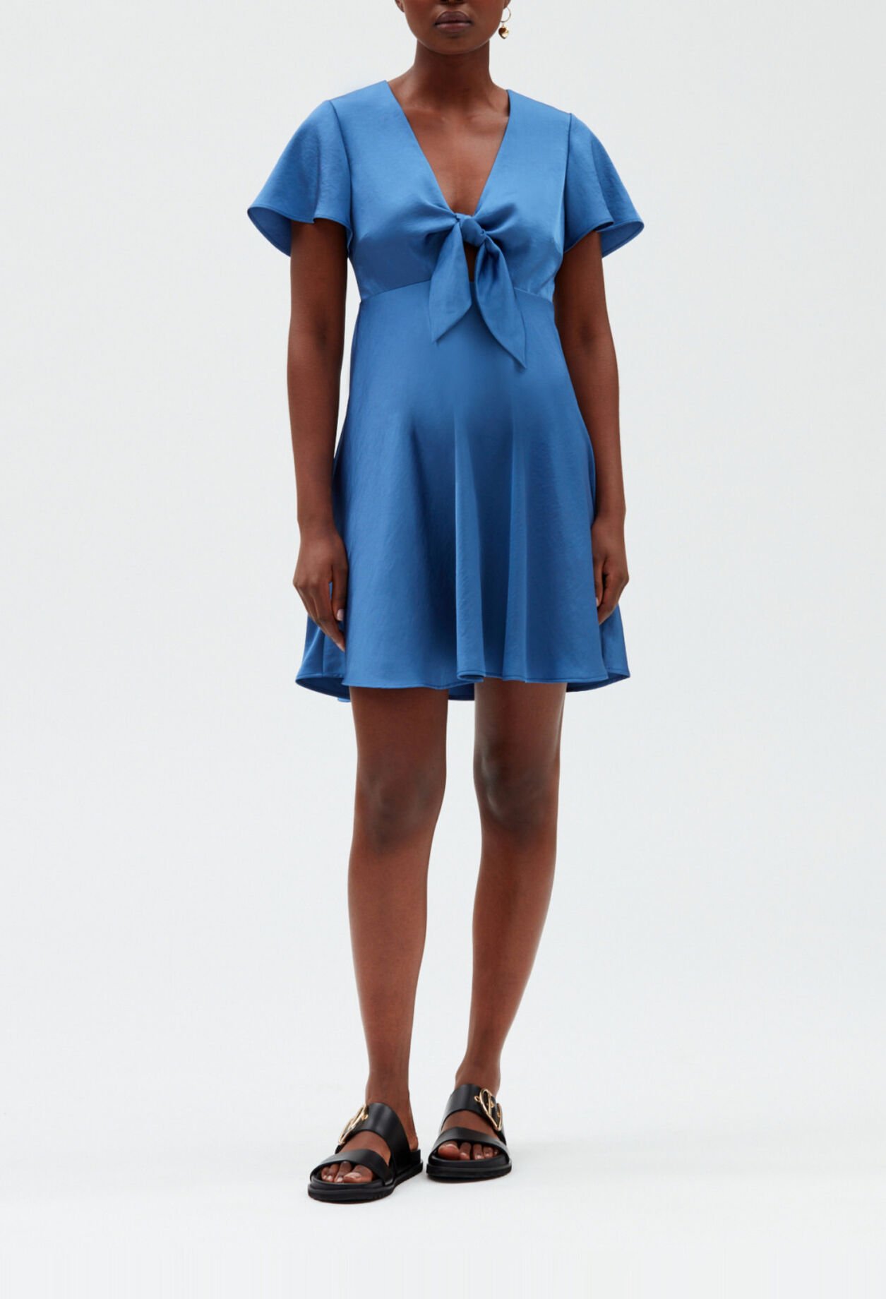 Robe courte fluide bleue