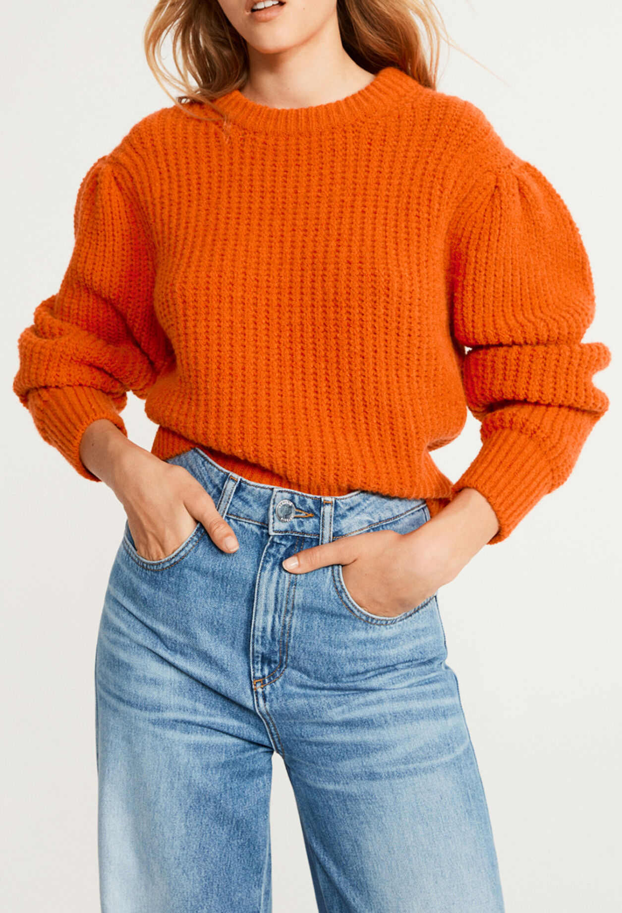 Pull en maille chinée