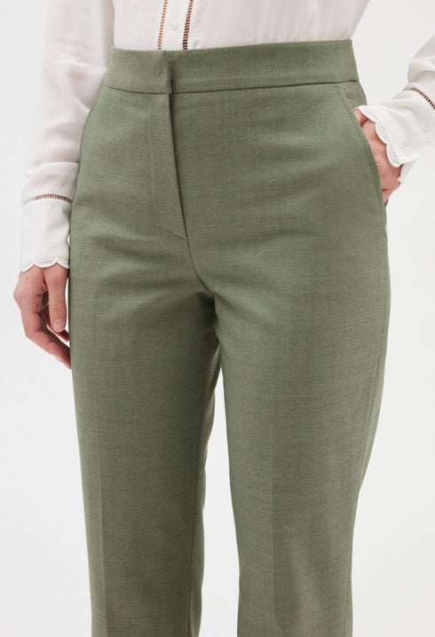 Pantalon tailleur kaki