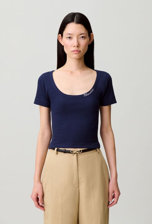 T-Shirt coton brod&eacute;