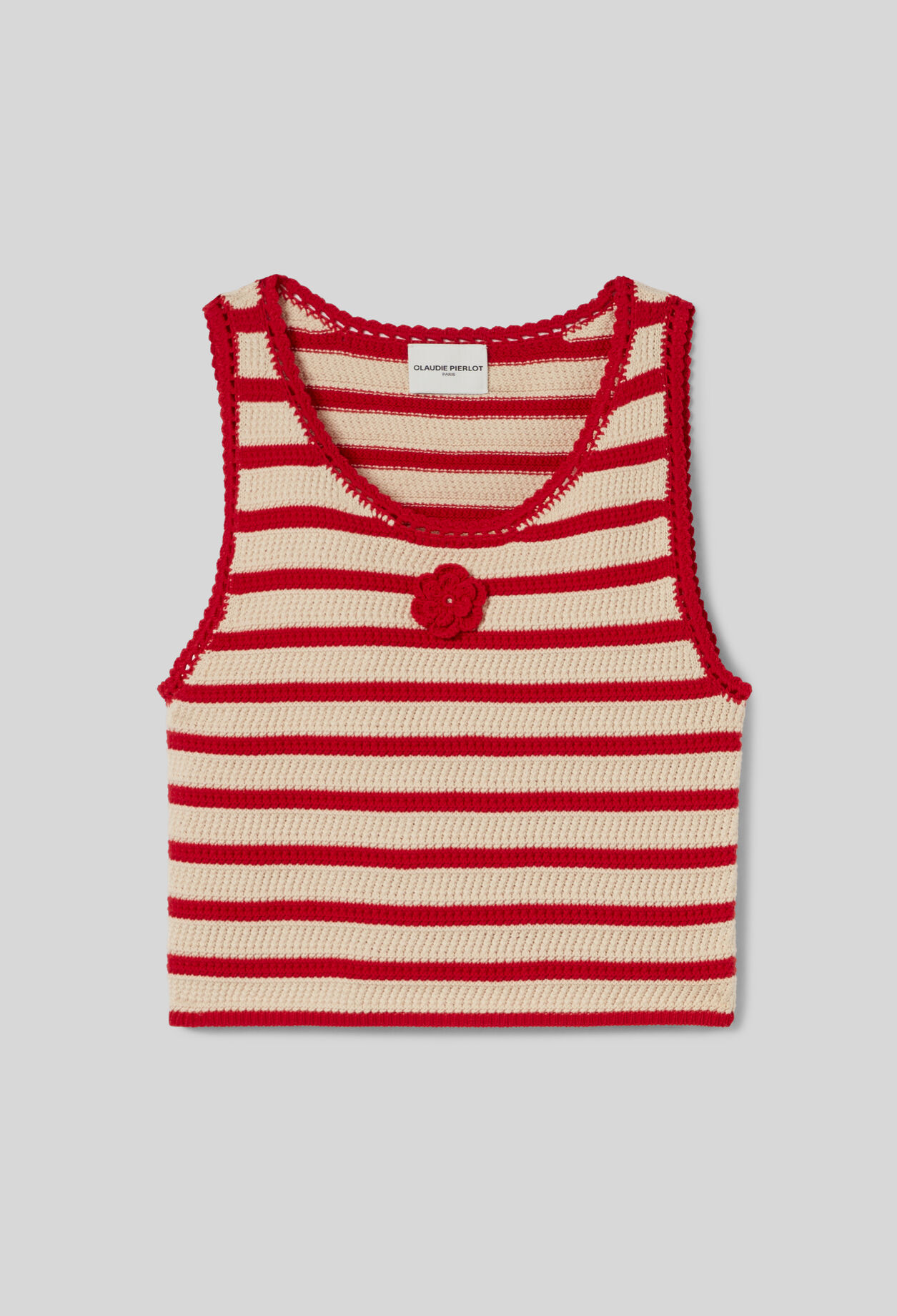 Top rayé crochet