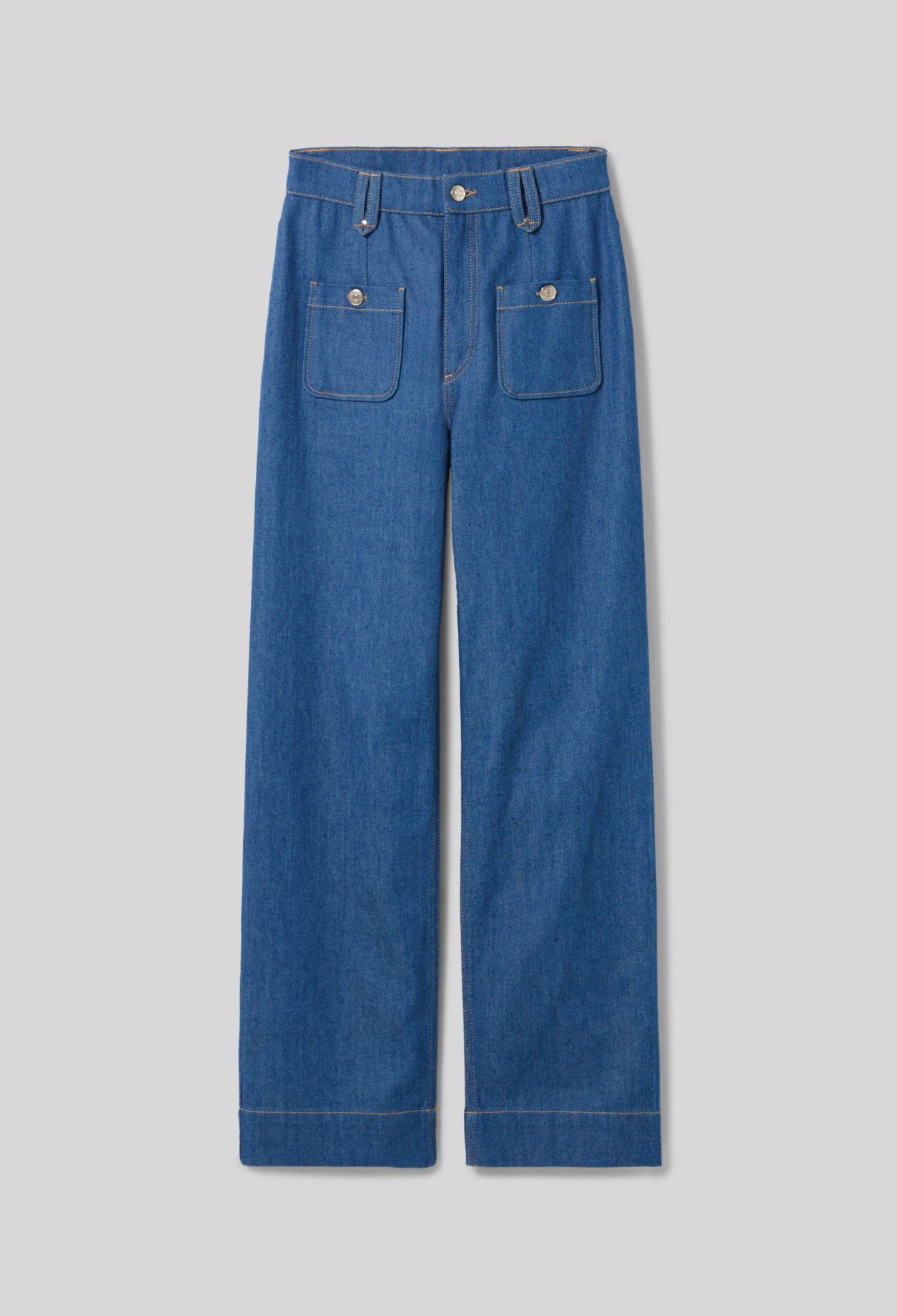 Jean large taille haute 