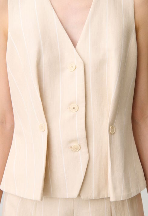 Gilet costume sans manche col V