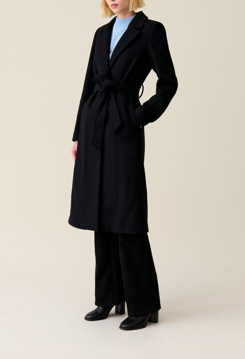 Manteau long ceinture