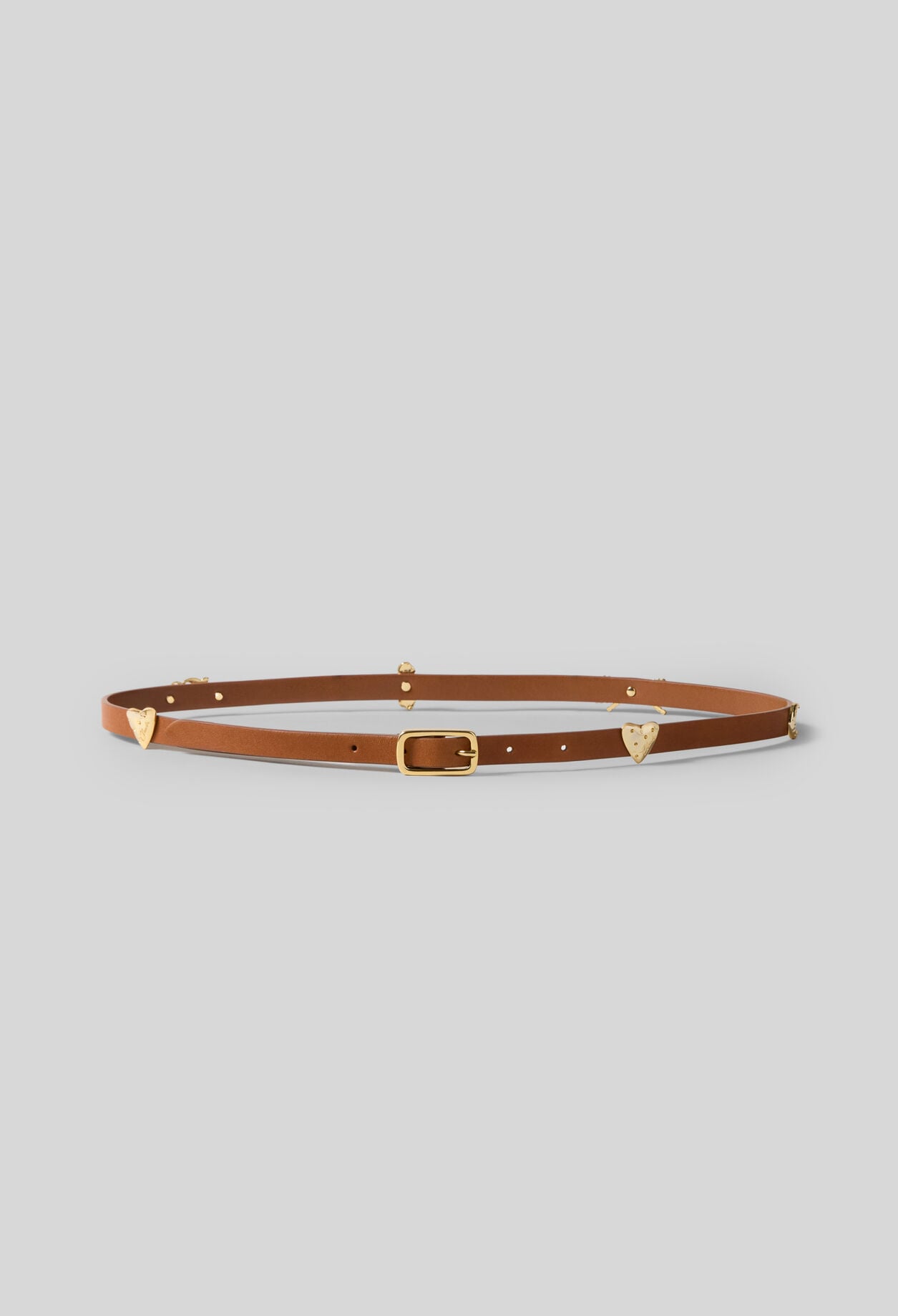 Ceinture cuir v&eacute;g&eacute;tal charms