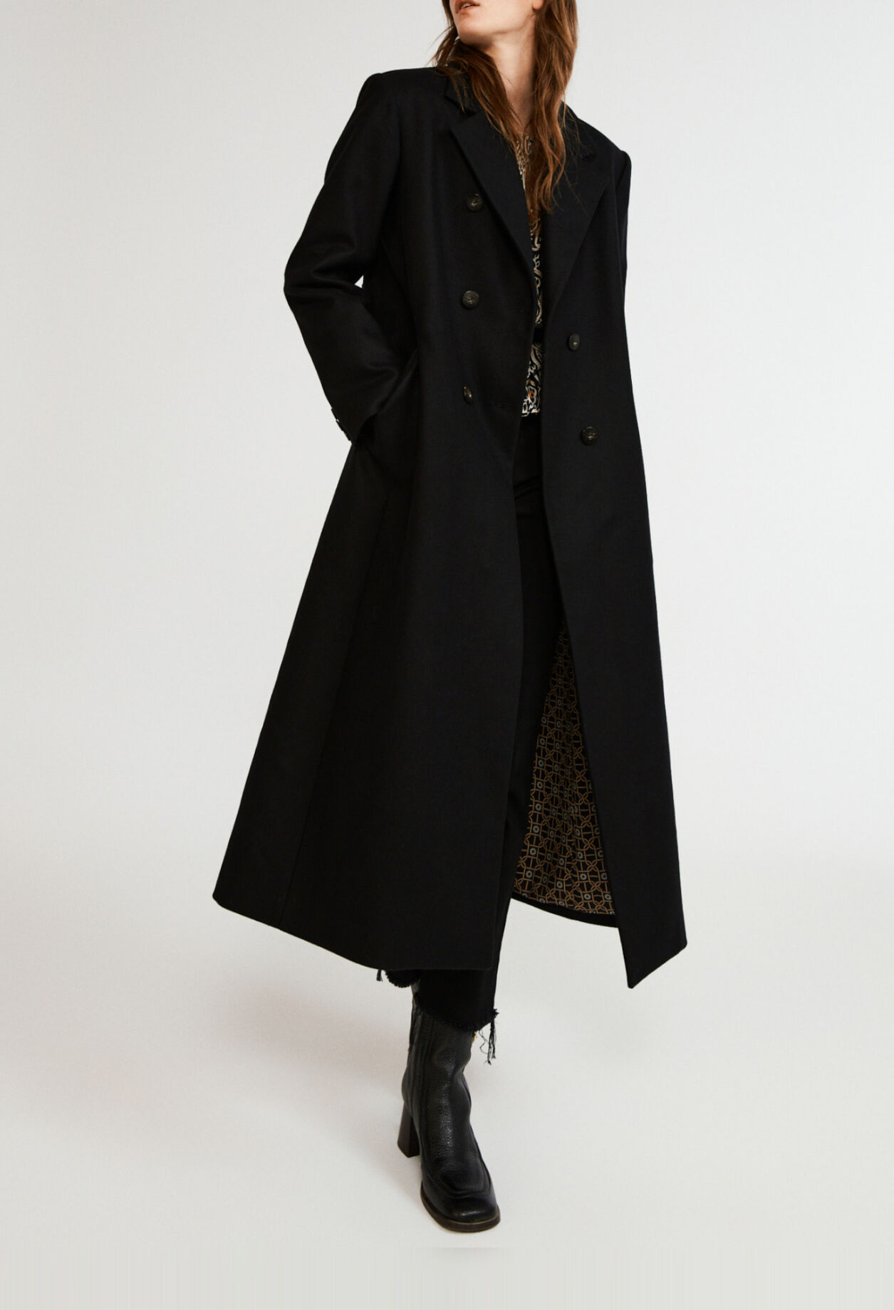 Manteau long croisé