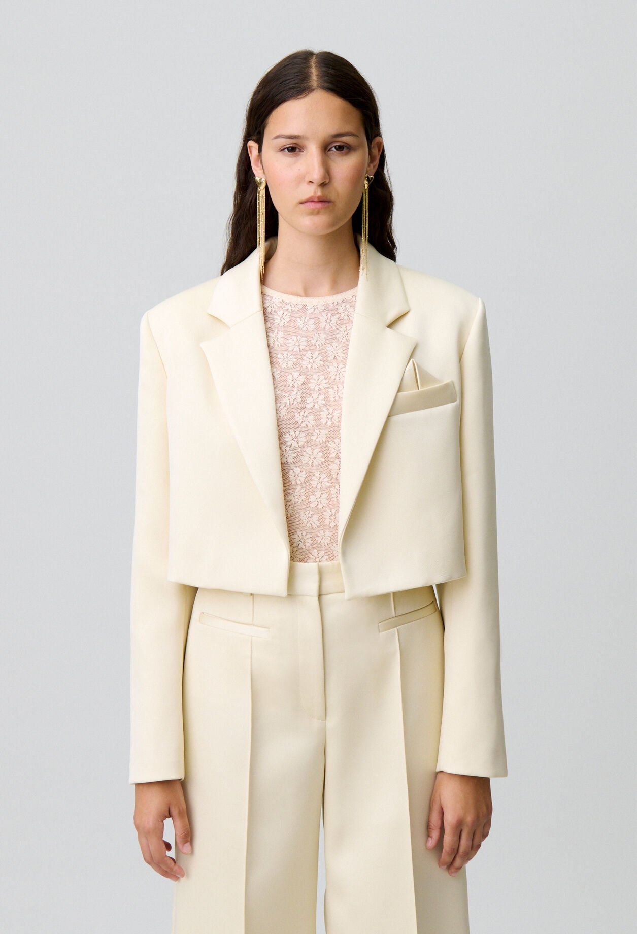 Veste satinée tailleur
