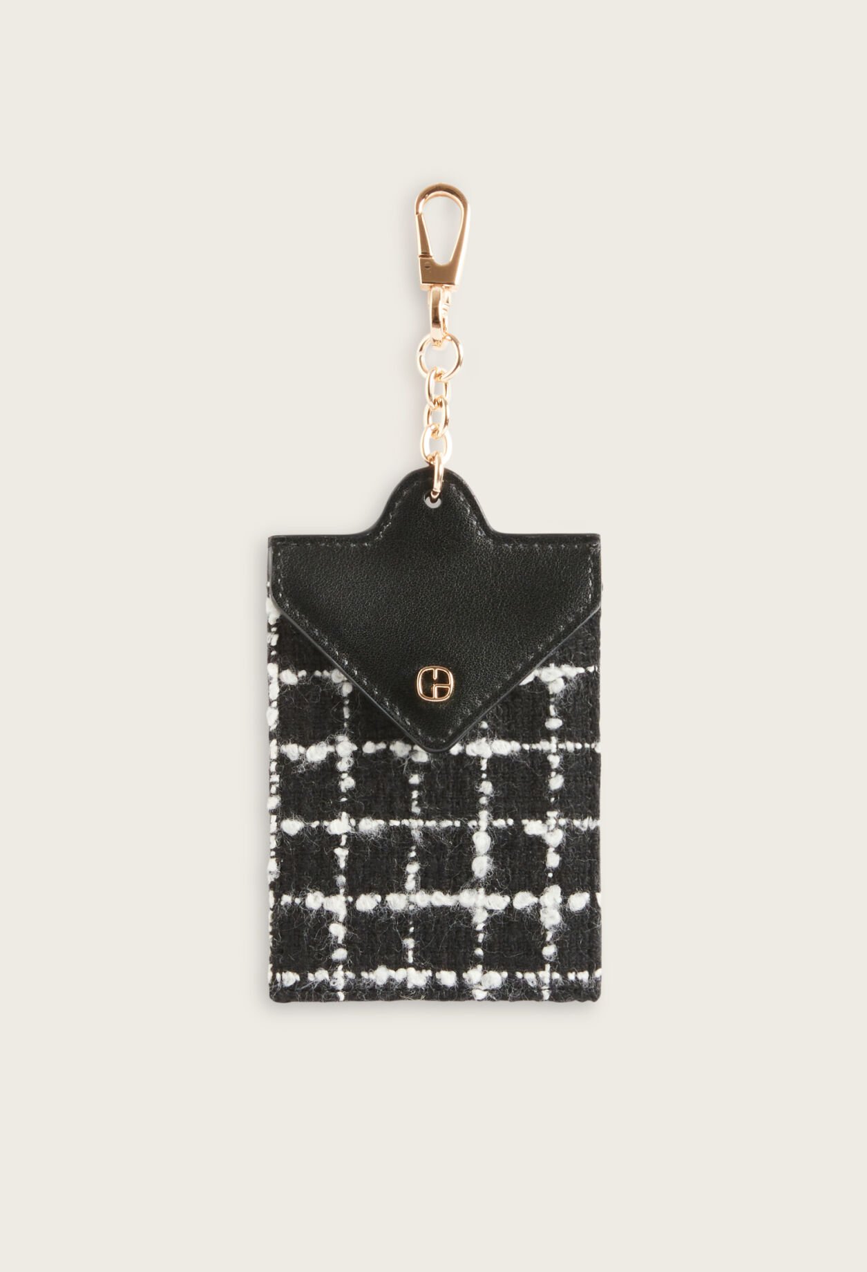 Porte-cartes tweed noir