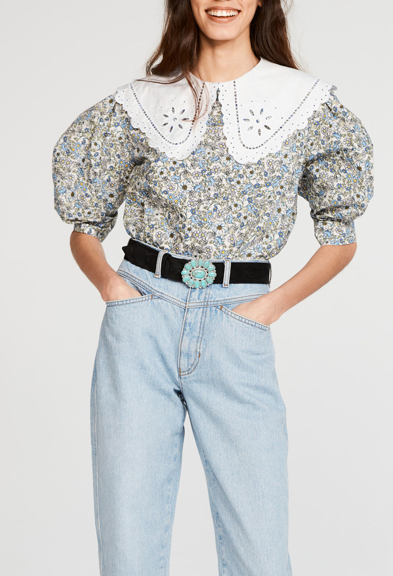 Blouse à fleurs