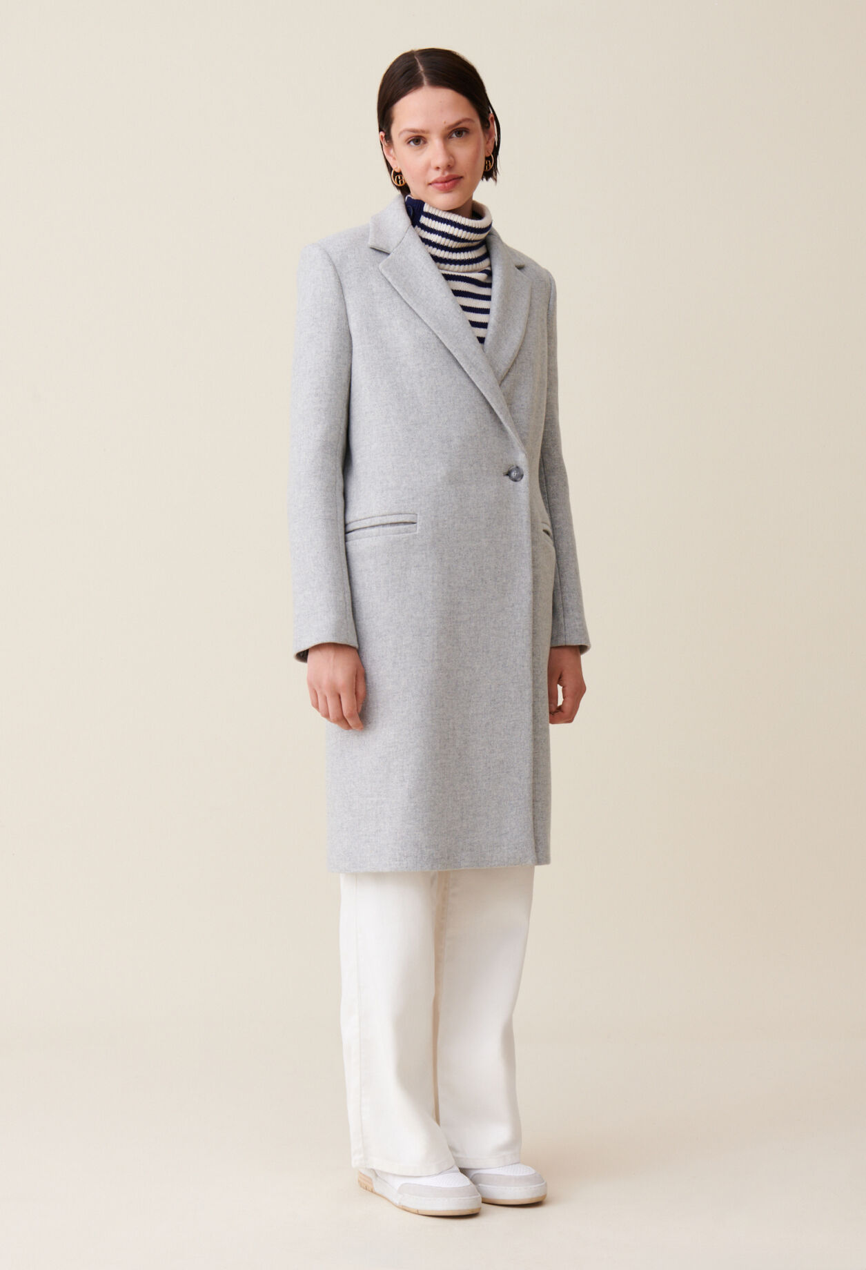 Manteau claudie pierlot gris outlet