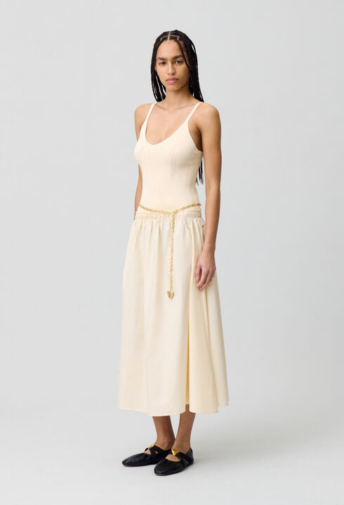 Robe mi-longue buste crochet